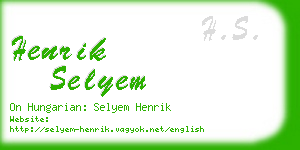 henrik selyem business card